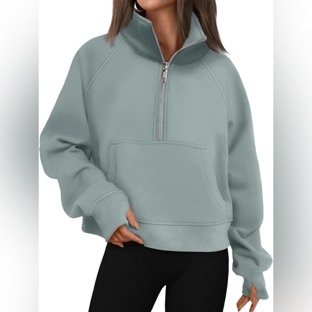 Women's Half-Zip Sweatshirt - Picture 1 of 6